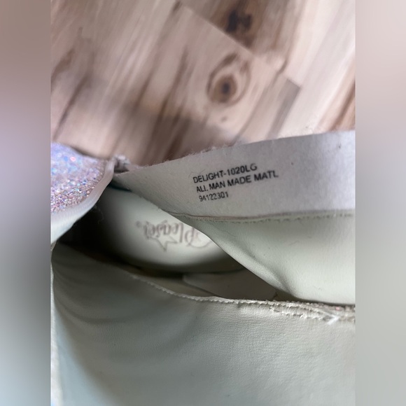 Pleaser Neon White Multi Glitter Sexy Platform Shoes 7” Womens Size 8 US - Picture 8 of 10